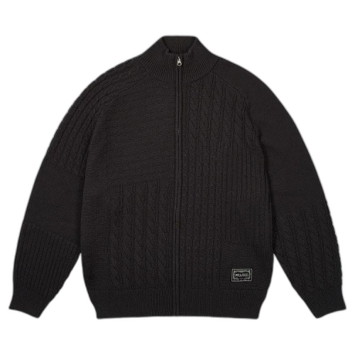 Palace Patchwork Zip Knit 'Black'