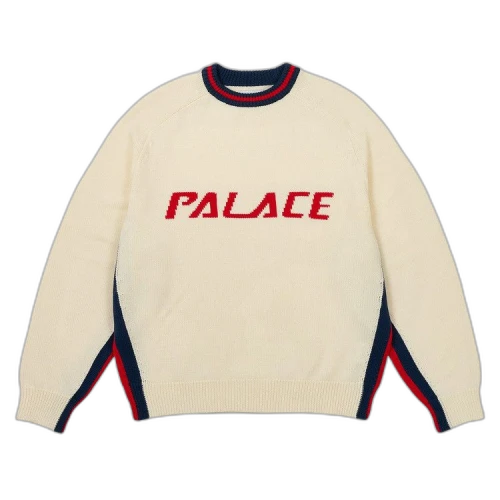 Palace Tri Colour Knit 'White'