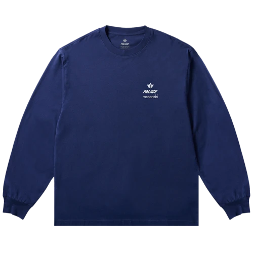 Palace x Maharishi Shaolin Tag Long-Sleeve 'Blue'