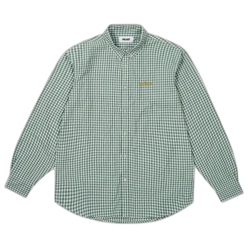 Palace Seersucker Oxford Shirt 'Green Gingham'