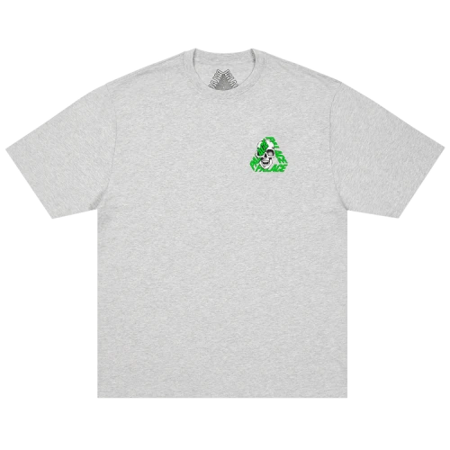 Palace P3 Skull T-Shirt 'Grey Marl'
