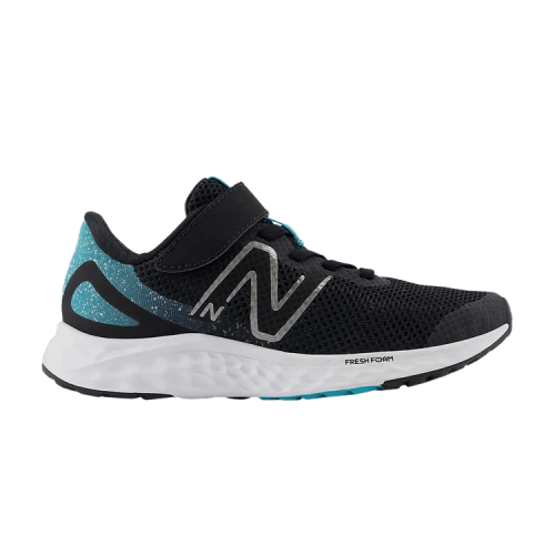 New Balance Fresh Foam Arishi v4 Bungee Lace Top Strap Little Kid 'Black Virtual Blue'