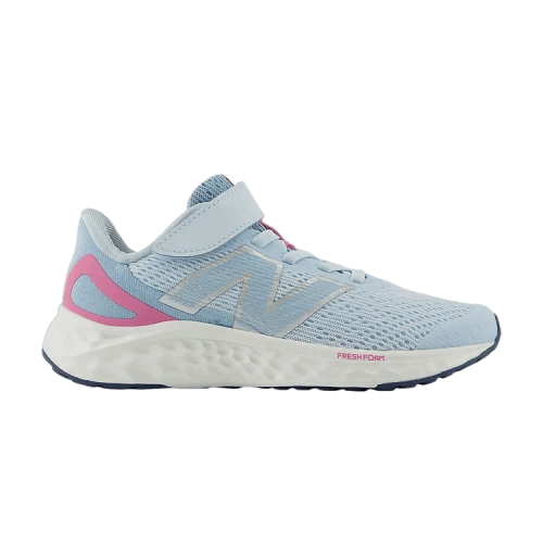 New Balance Fresh Foam Arishi v4 Bungee Lace Quarry Blue Real Pink Chrome Blue (PS)