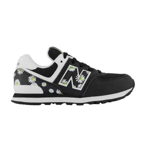 New Balance 574 Black Florals PS