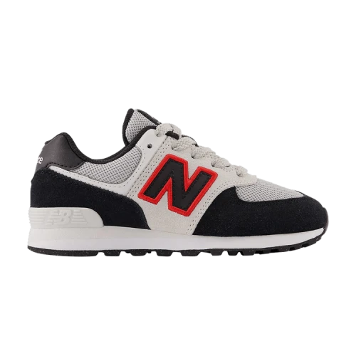 New Balance 574 Black Nimbus Cloud Red PS