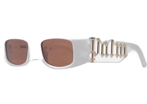 Palm Angels Angel Rectangle Frame Sunglasses White Brown (PERI001Y21PLA0010160)
