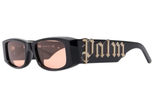 Palm Angels Angel Rectangle Frame Sunglasses Black Orange (PERI001Y21PLA0011020)
