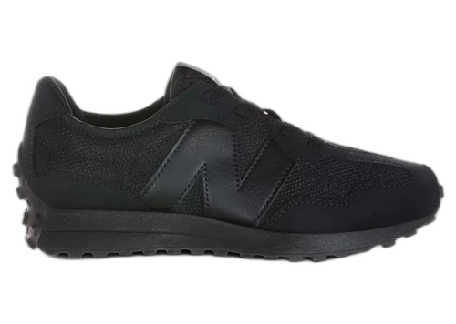 New Balance 327 Bungee Lace Triple Black (PS)