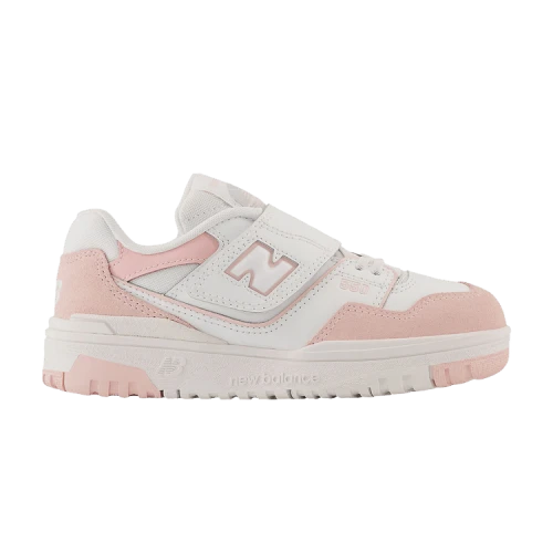 New Balance 550 Bungee Lace White Pink Haze (PS)