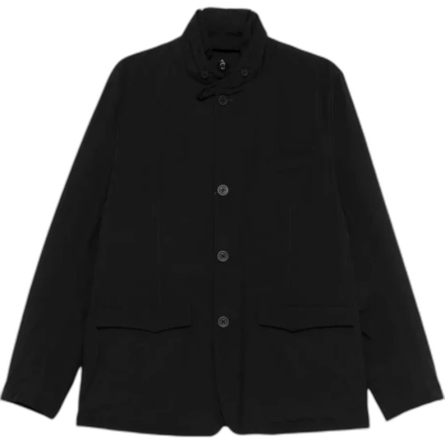 Herno button-fastening stand-collar jacket