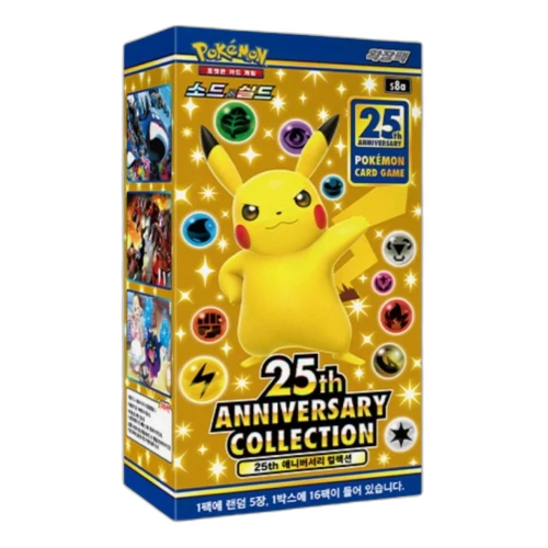 Pokemon Card KR Sword & Shield Expansion Pack 25th Anniversary Collection Box (16 Packs)