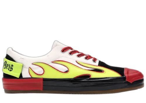 Palm Angels Low Top Multicolored Flame White