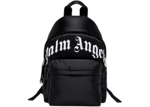 Palm Angels Curved Logo Backpack Black
