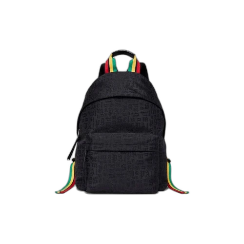 Palm Angels Monogram Pattern Backpack Black