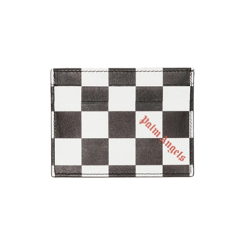 Palm Angels Checker Print Card Holder Black/White
