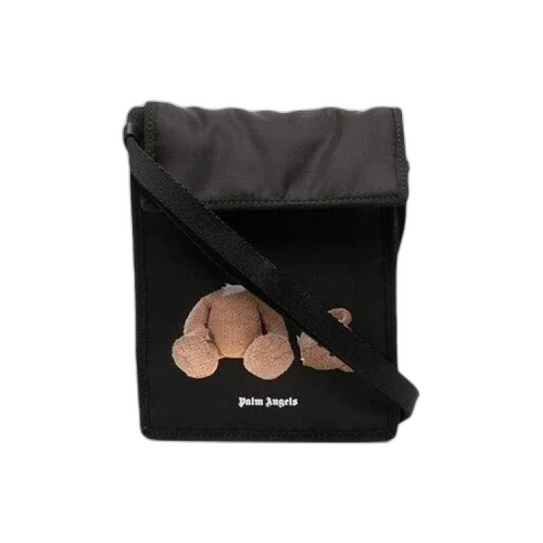 Palm Angels Bear-Motif Shoulder Bag Black