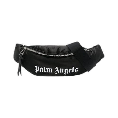 Palm Angels Logo Print Belt Bag Black/White