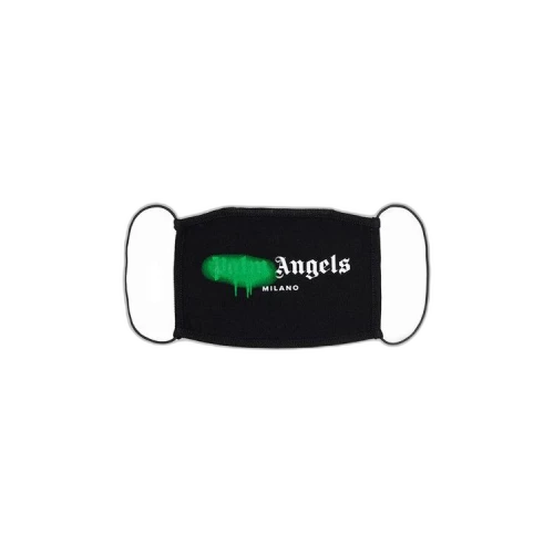 Palm Angels Paint Logo Face Mask Black/Green