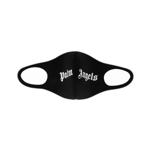 Palm Angels Logo Print Face Mask Black