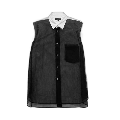 Comme des Garçons Homme Plus Tulle Layered Shirt 'White'