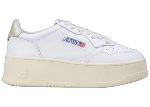 Autry Medalist Platform Low Platinum White (Women's)