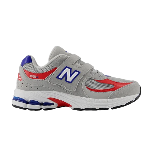 New Balance 2002R Hook & Loop Little Kid Wide 'Raincloud True Red'