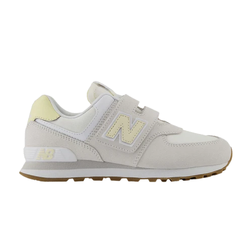 New Balance 574 Hook & Loop Little Kid Wide 'Grey Yellow'