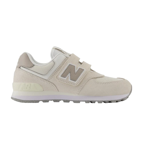New Balance 574 Hook & Loop Little Kid Wide 'Beige White'