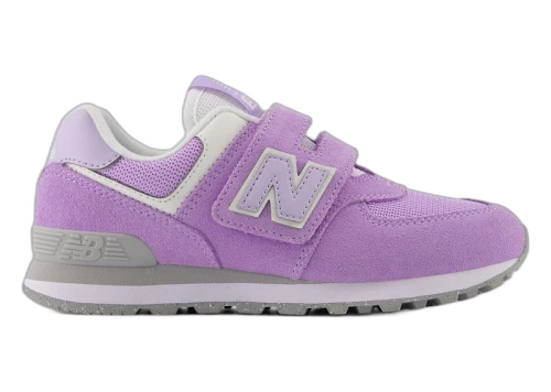 New Balance 574 Hook and Loop Lilac Glo Bright Lavender (PS)