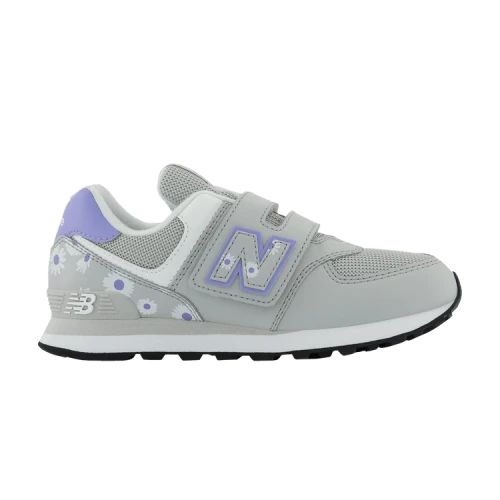 New Balance 574 Hook & Loop Little Kid Wide 'Summer Fog Violet Florals'