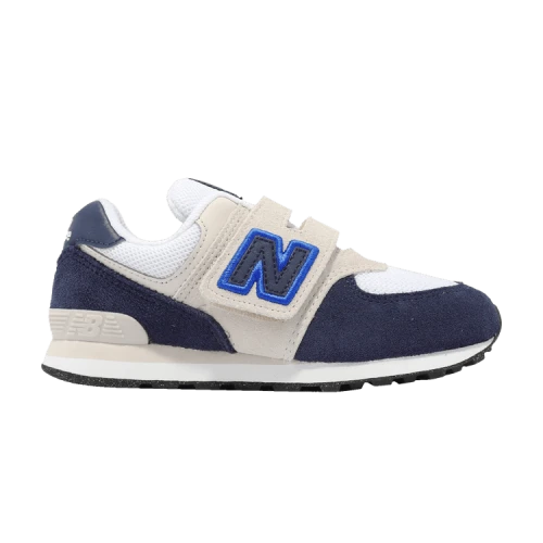 New Balance 574 Little Kid Wide 'White Navy'