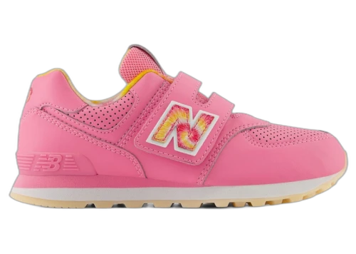 New Balance 574 Hook and Loop Signal Pink Clementine Tie-Dye (PS)