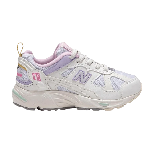 New Balance 878 Little Kid Wide 'White Lilac Purple'