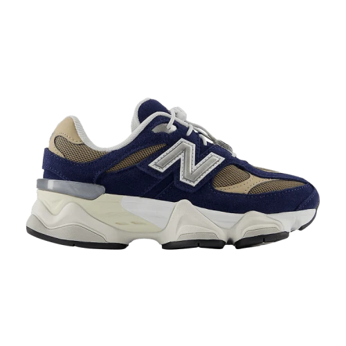 New Balance 9060 Bungee Lace Little Kid Wide 'Navy Mushroom'