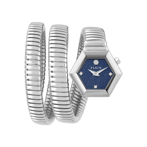 Philipp Plein $nake Hexagon Crystal Watch 'Stainless Steel'