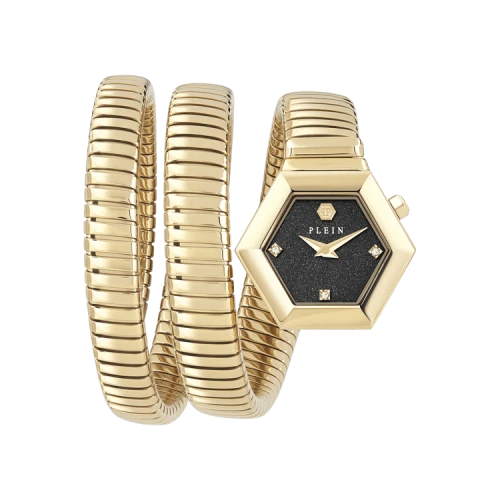Philipp Plein $nake Hexagon Crystal Watch 'Gold'