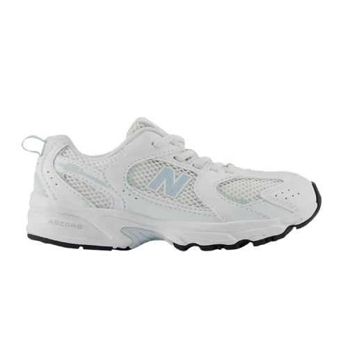 New Balance 530 Bungee Lace White Ice Blue (PS)