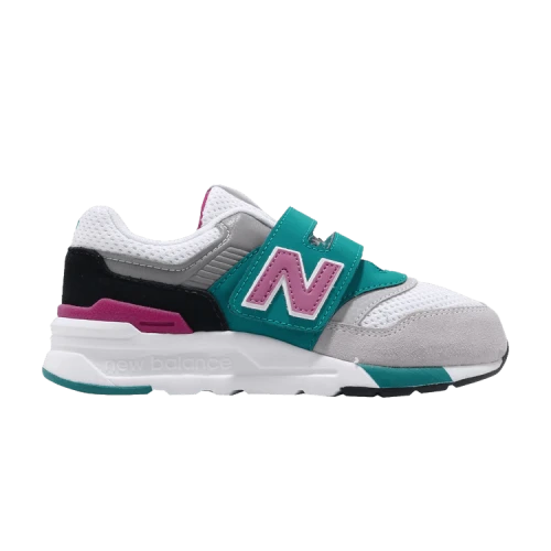 New Balance 997 Wide Kids 'White Grey Green Fuchsia'