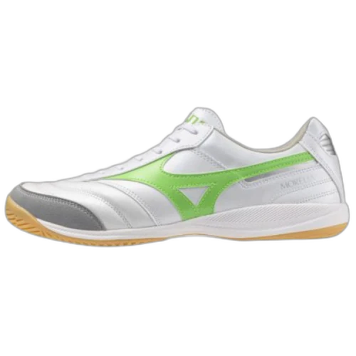 Mizuno MORELIA SALA Slip Resistant Abrasion Resistant Soccer Shoes Unisex White Green