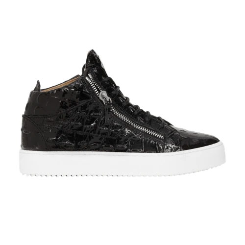 Giuseppe Zanotti Kriss Mid 'Crocodile Print - Black'