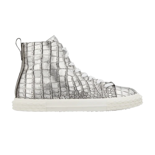 Giuseppe Zanotti Blabber Mid 'Alligator Silver'
