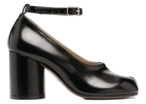 Maison Margiela Tabi Mary Jane Ankle Strap Leather Pumps Black (Women's)