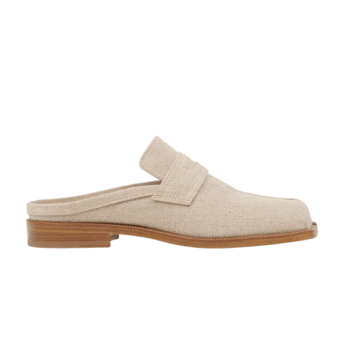 Maison Margiela Tabi City Loafer Mule 'Khaki Linen' (Women's)
