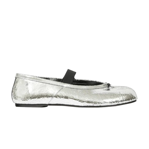 Maison Margiela Tabi Ballerina Flat Elastic Band 'Silver' (Women's)