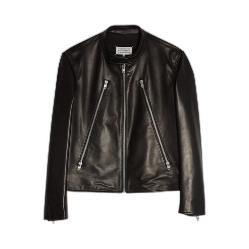 Maison Margiela 5 Zipper Leather Jacket 'Black'
