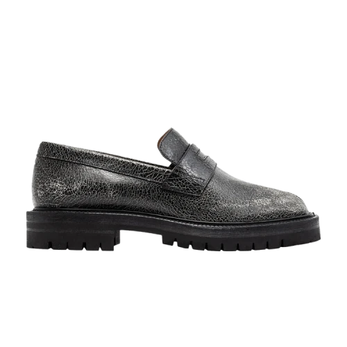 Maison Margiela Cracked Leather Tabi County Loafer 'Black'