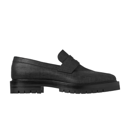 Maison Margiela Tabi County Loafer 'Black Scratched Waxy Leather'