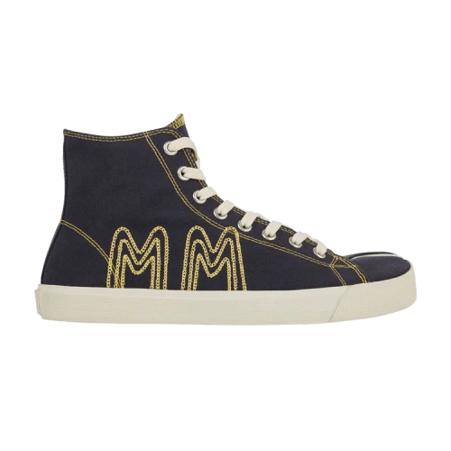 Maison Margiela Tabi High 'MM Embroidered - Dark Blue Yellow'