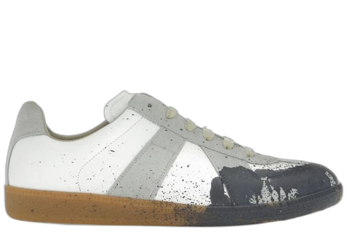 Maison Margiela Paint Replica German Army Trainer (GAT) White Pewter