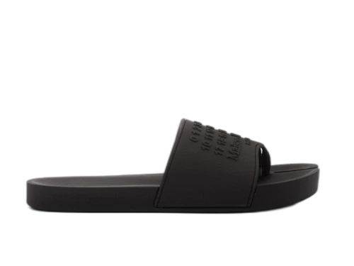 Maison Margiela Tabi Slide Embossed Black